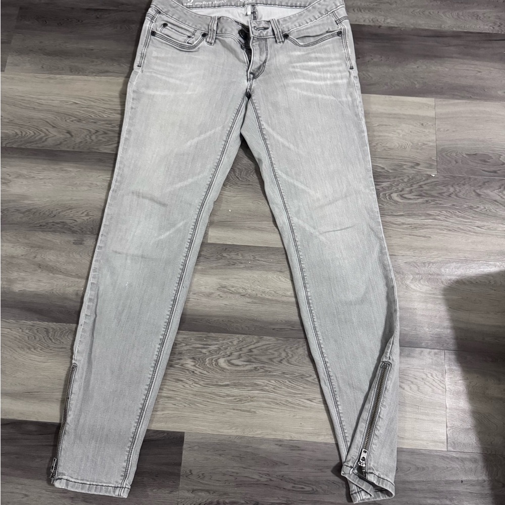 LOFT Light Gray Skinny Jeans